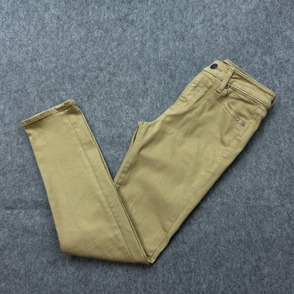 Express Hyper Stretch Skinny Jeans Men's Size 28 X 30 Mid Rise Tan Denim - Picture 1 of 12